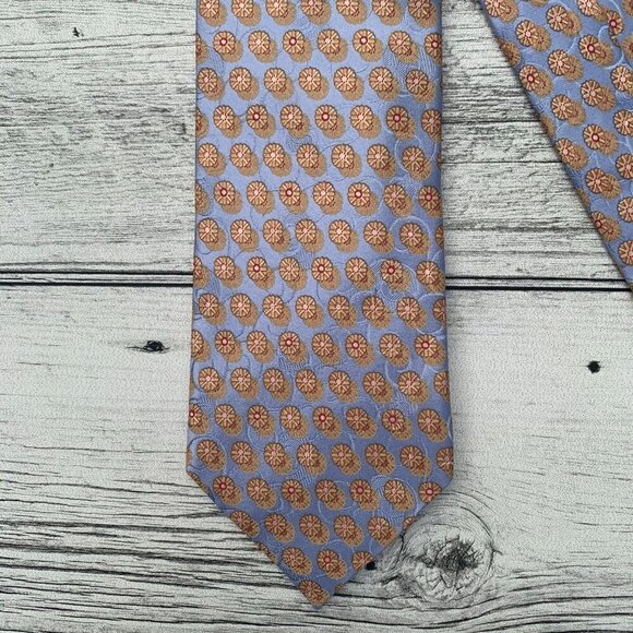 Ermenegildo Zegna Floral Print Silk Tie - Picture 2 of 8